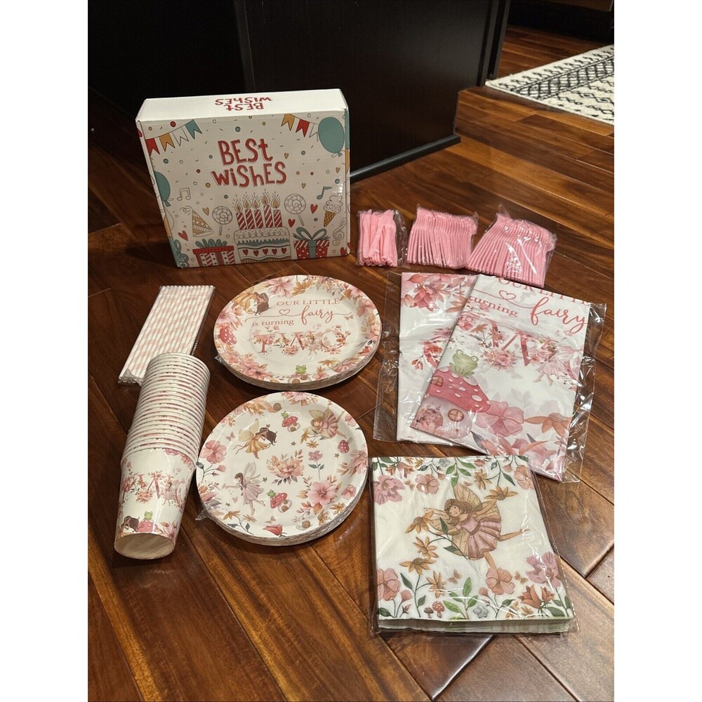 Party Supplies 2nd Birthday Kids Toddler Cups Plates Napkins Tablecloth Utensils